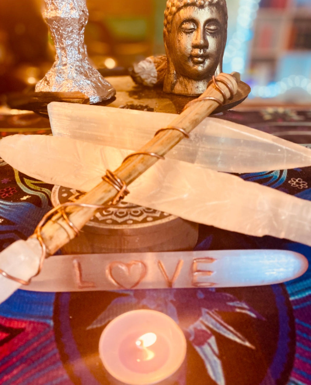 Hand Carved and Crafted Selenite Wands
