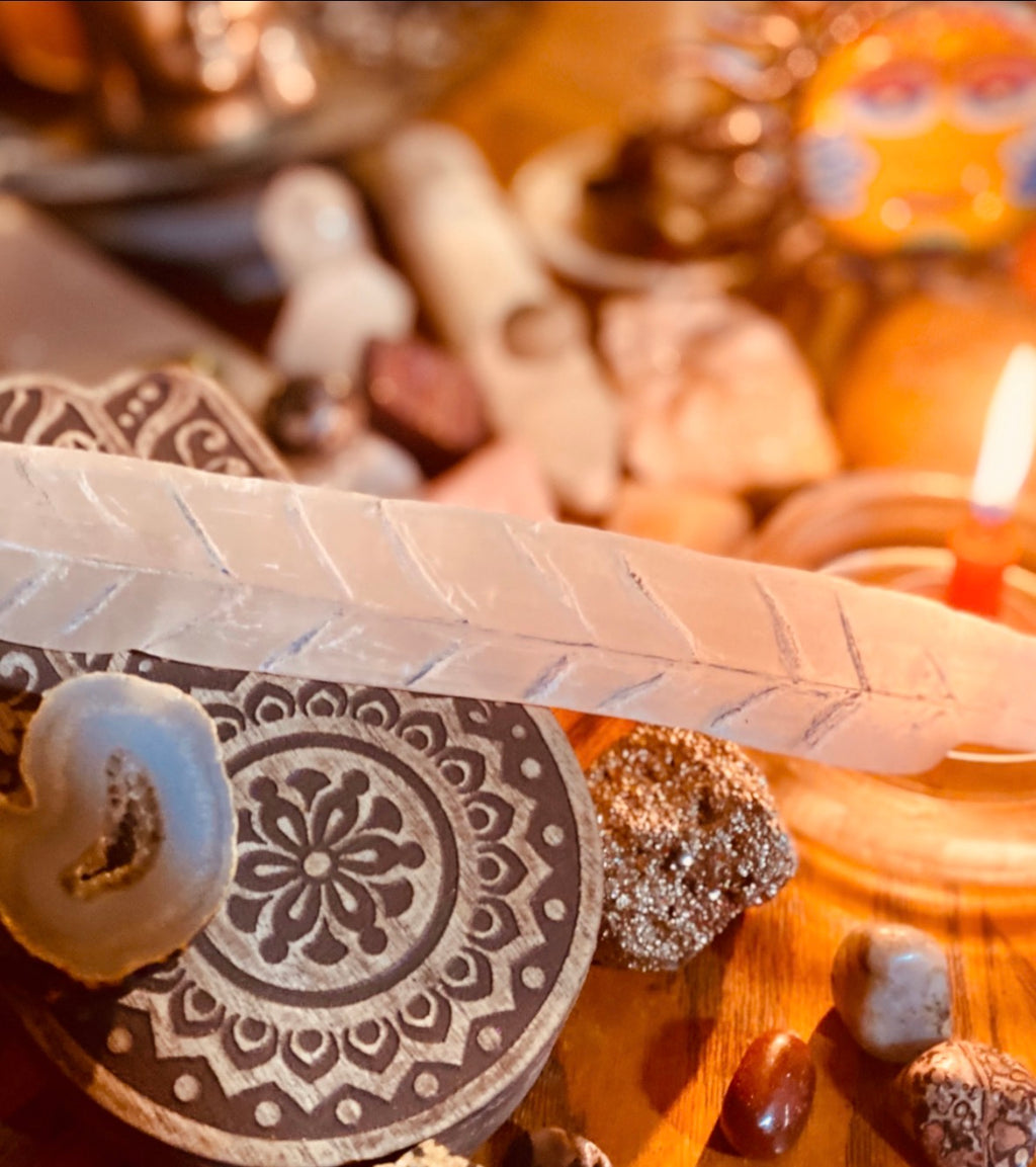 Hand Carved and Crafted Selenite Wands